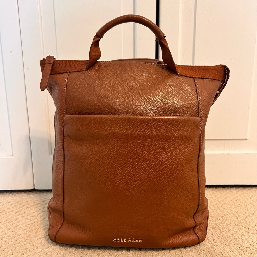 Cole Haan British Tan Leather Backpack